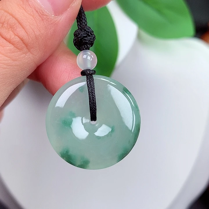 颈饰未镶嵌翡翠平安扣 23.8x4.9mm
