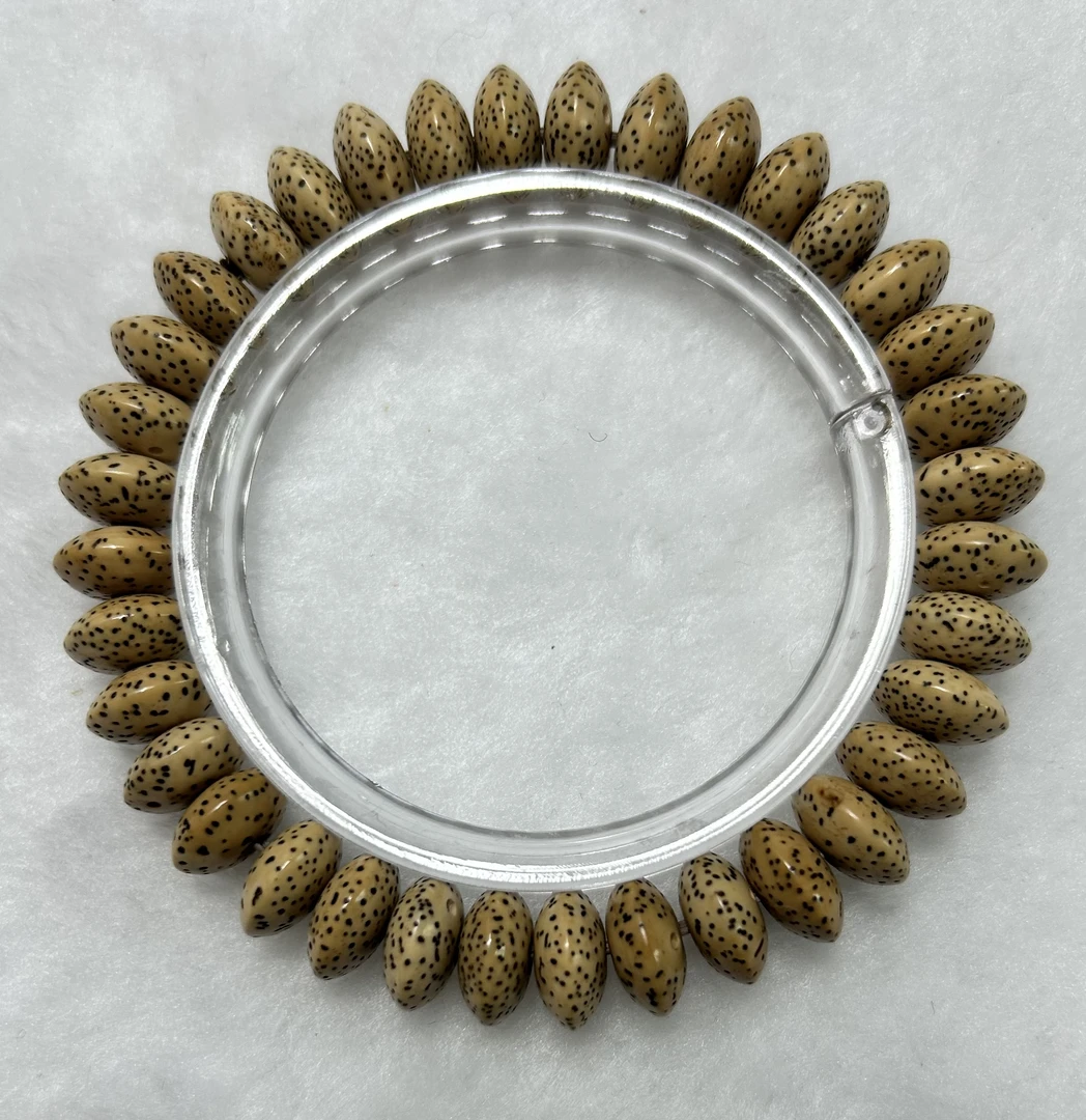 精品高密星月菩提脱脂老串小飞碟卡12x6意禅星月