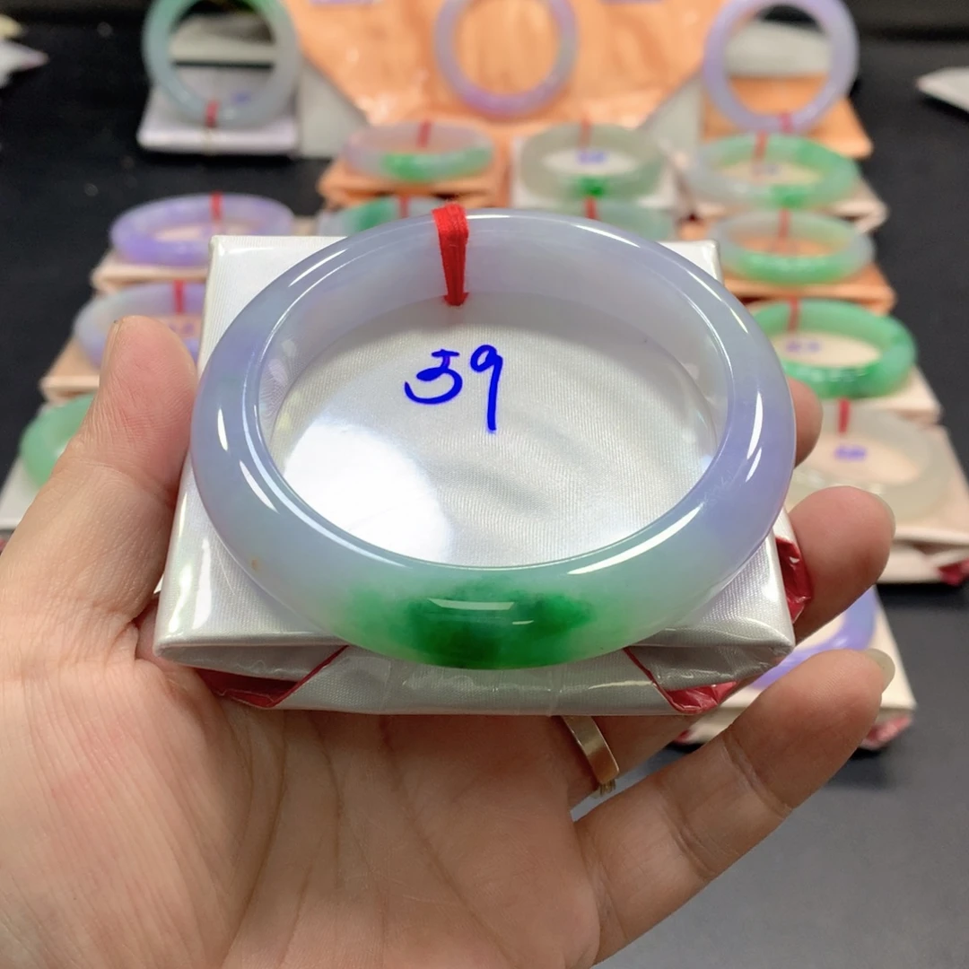 翡翠未镶嵌手镯59圈口