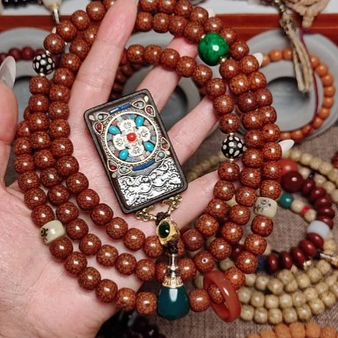 六***士星月菩提吊坠星月菩提籽