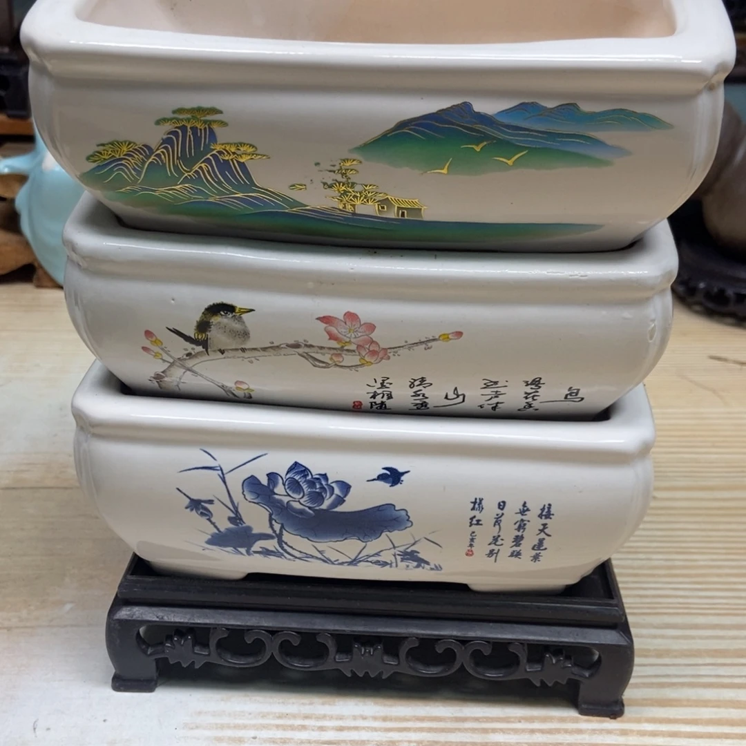 瓷片陶瓷花盆陶瓷艺术