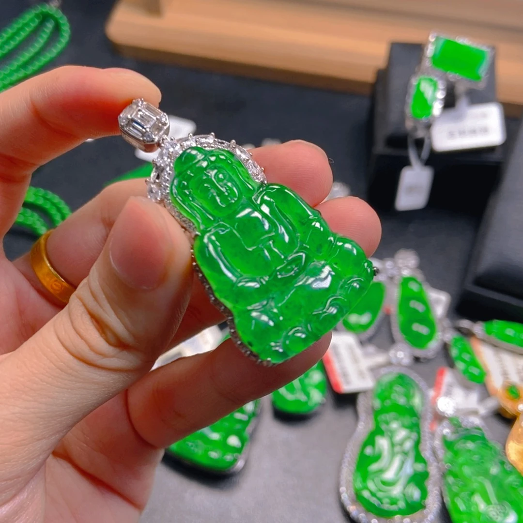 翡翠未镶嵌吊坠(不含链)