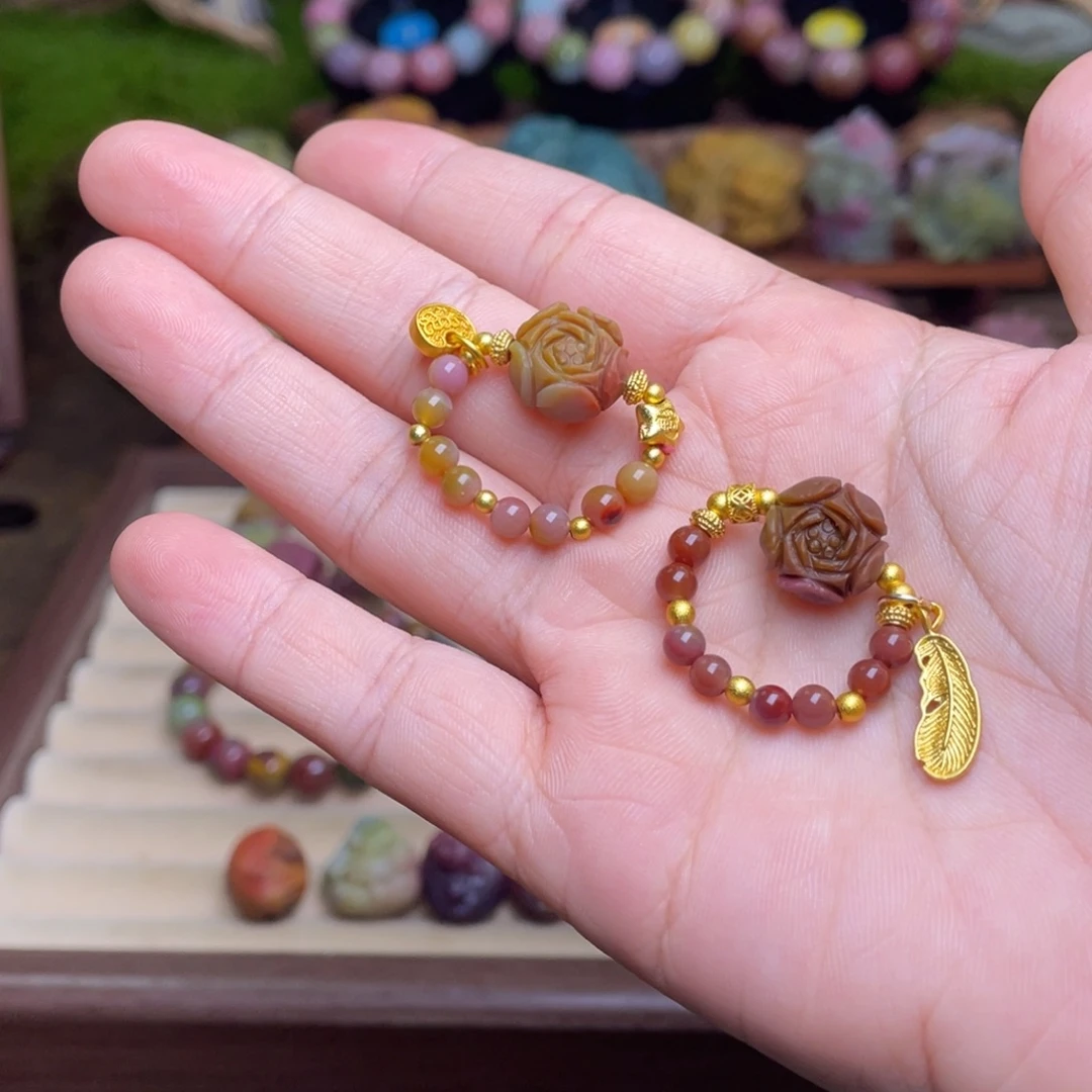 玛瑙/玉髓合金珠宝半成品盐源玛瑙福利戒指