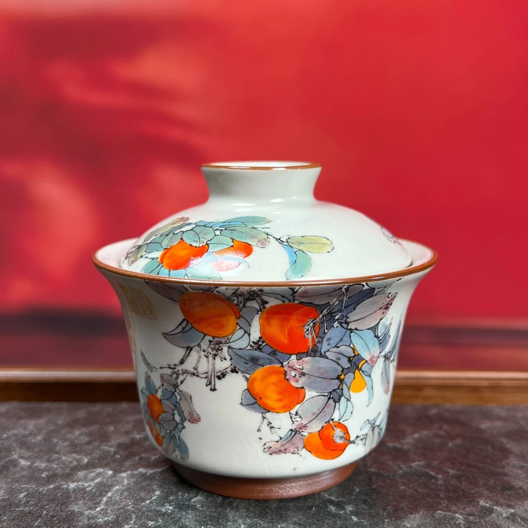 柿柿如意二才盖碗DC-2705