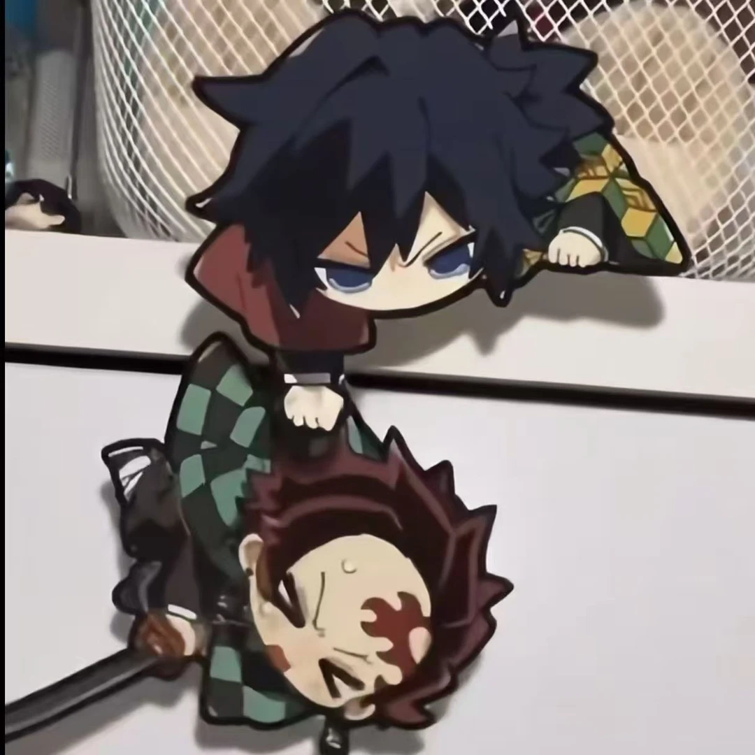 超帅鬼灭之刃周边炭治郎富义勇冈可摇摆创意亚克力坐姿立牌自制