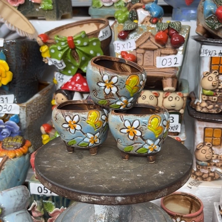 紫砂花盆粗陶材质多肉花盆