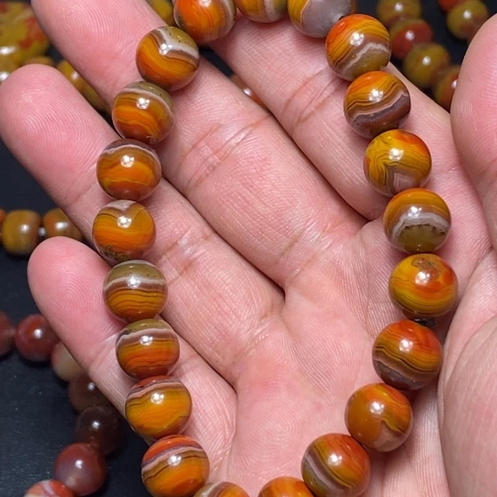 玛瑙/玉髓手链未镶嵌火*麟