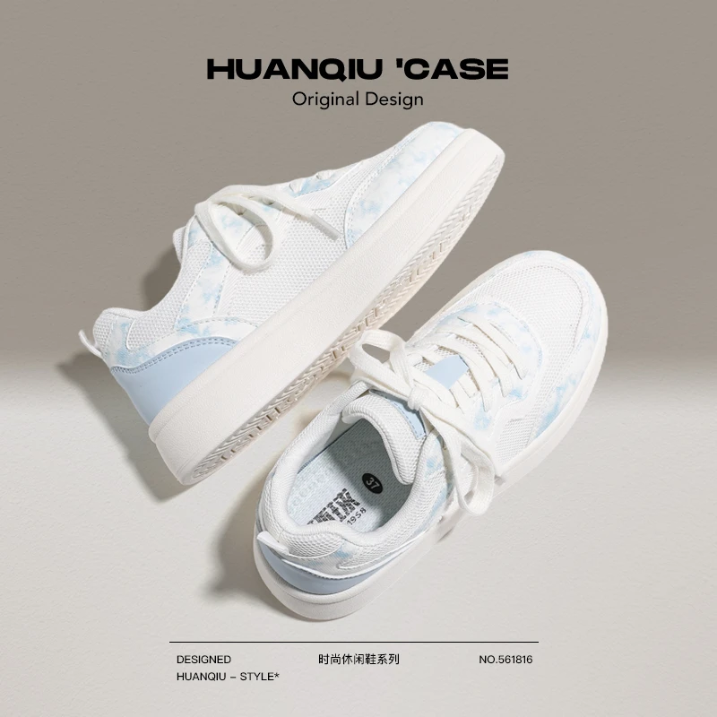 环球女鞋香风小白鞋浅口网面透气2025休闲鞋新款学生运动正品板鞋