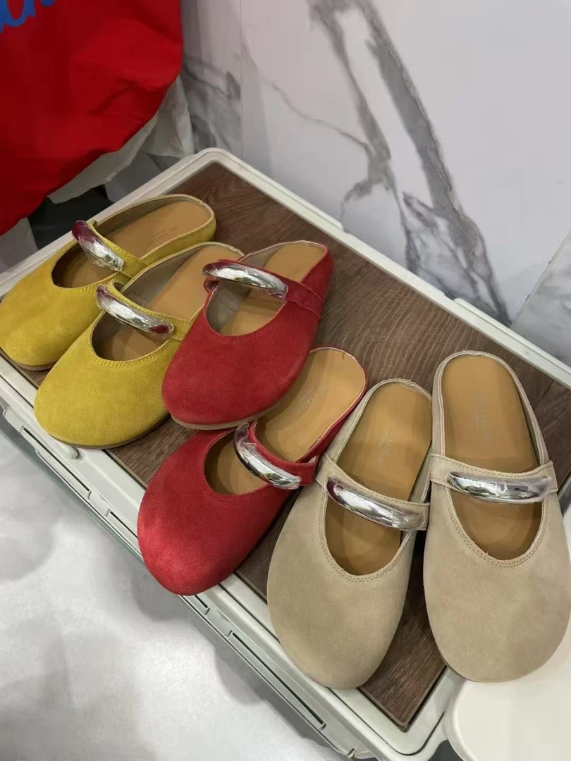 V家 5120包头平底拖鞋