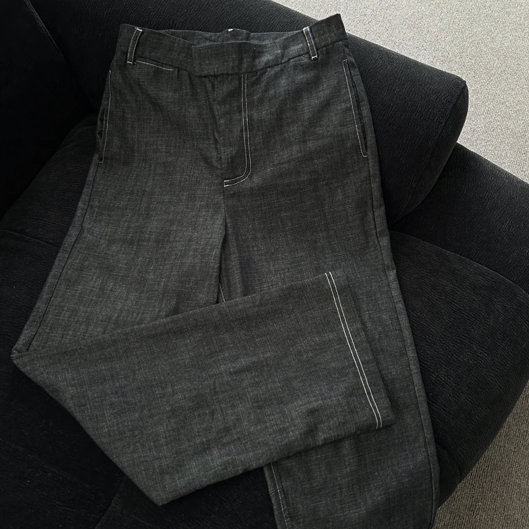 春夏新款休闲百搭时尚潮流中性风直筒裤男士牛仔裤