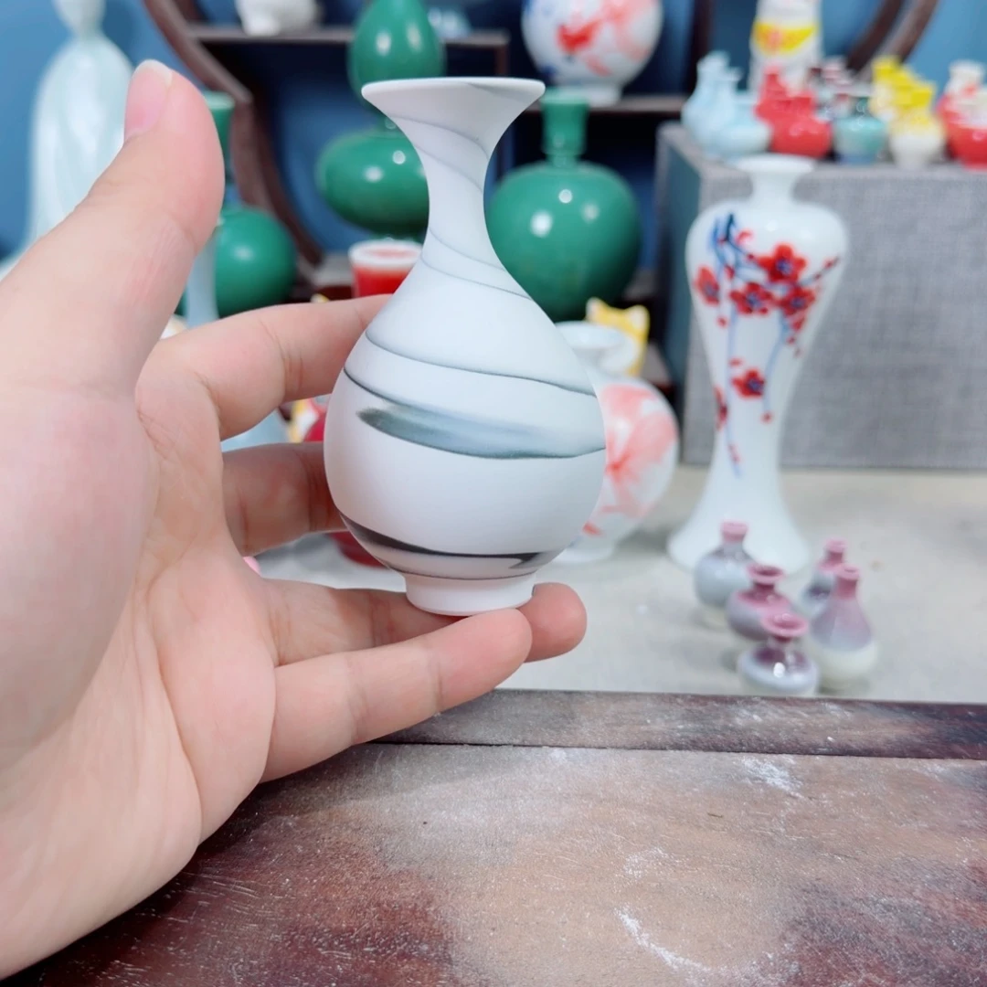 陶瓷手工小花器摆件