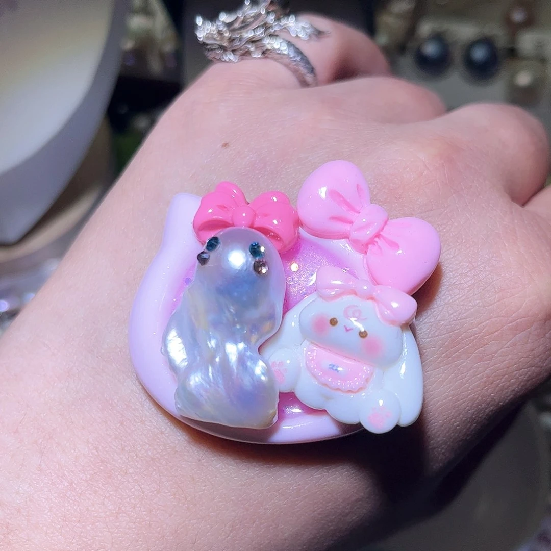 淡水珍珠未镶嵌吊坠(不含链)黑**常18