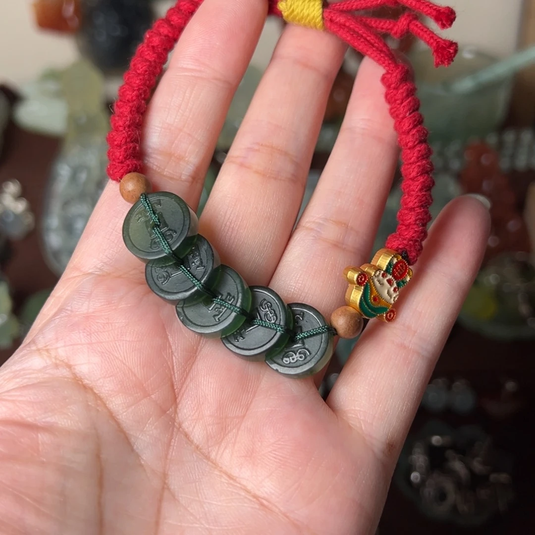 蛇纹石玉手绳未镶嵌D****淇