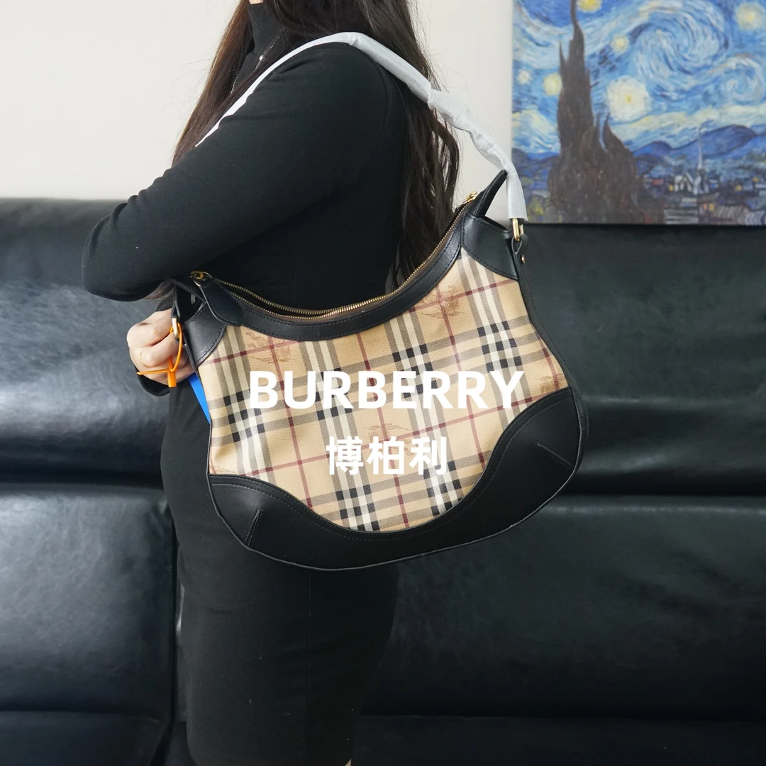 95新 BURBERRY/博柏利 格纹单肩包/DX11701009/1009