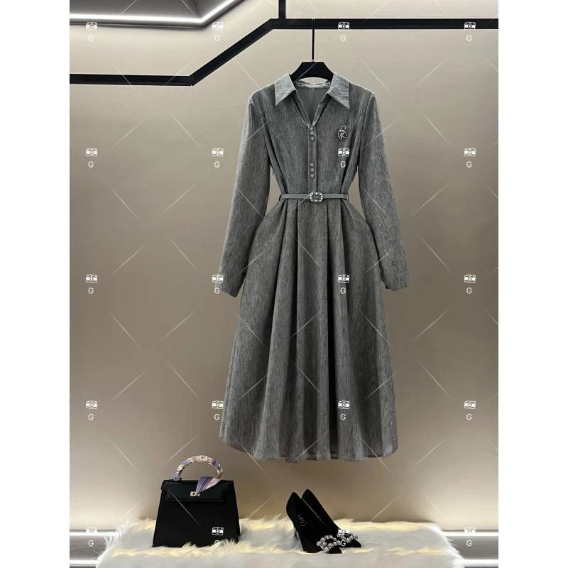 春夏丨设计师轻奢法式印花女士连衣裙 GS-57355