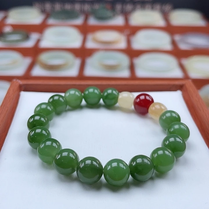 和田玉（碧玉）手链未镶嵌