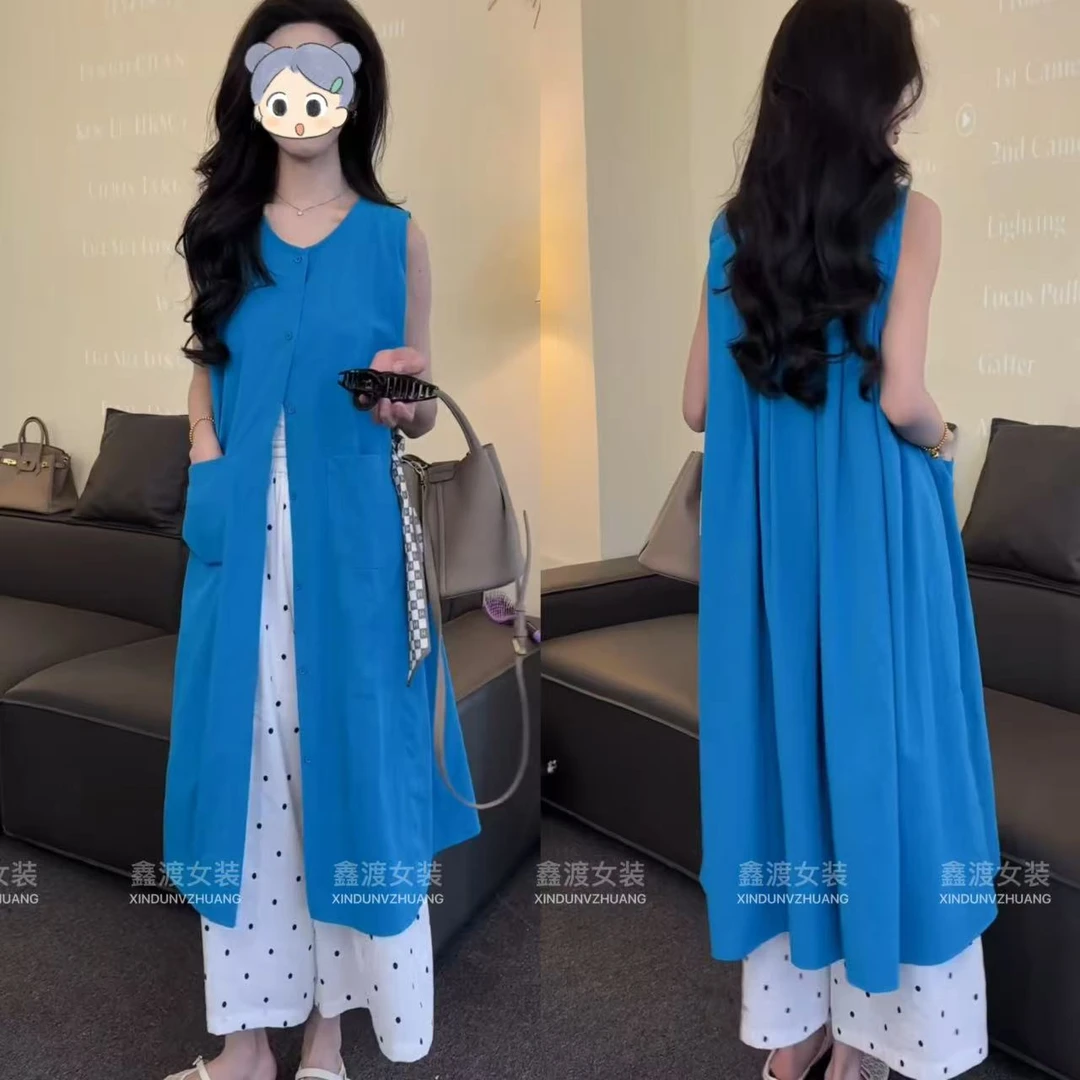 2025夏季新款时尚显瘦气质女士网红洋气两件套百搭款D5938