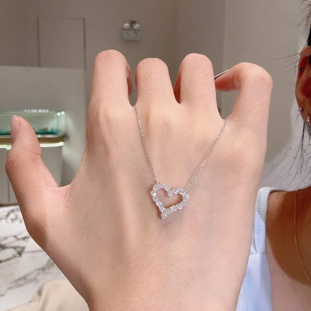 实验室培育钻石18K金镶嵌颈饰