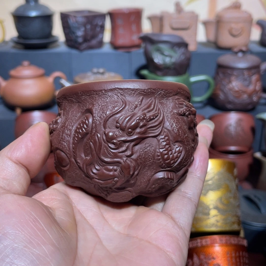 原矿紫砂手工主人杯