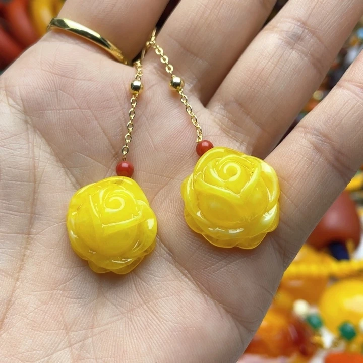 树脂制品1号花朵耳线