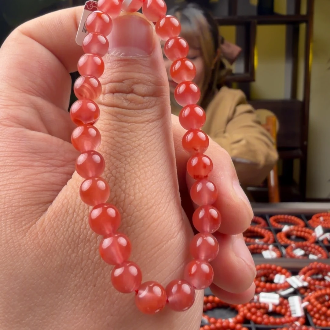 南红玛瑙未镶嵌手链7
