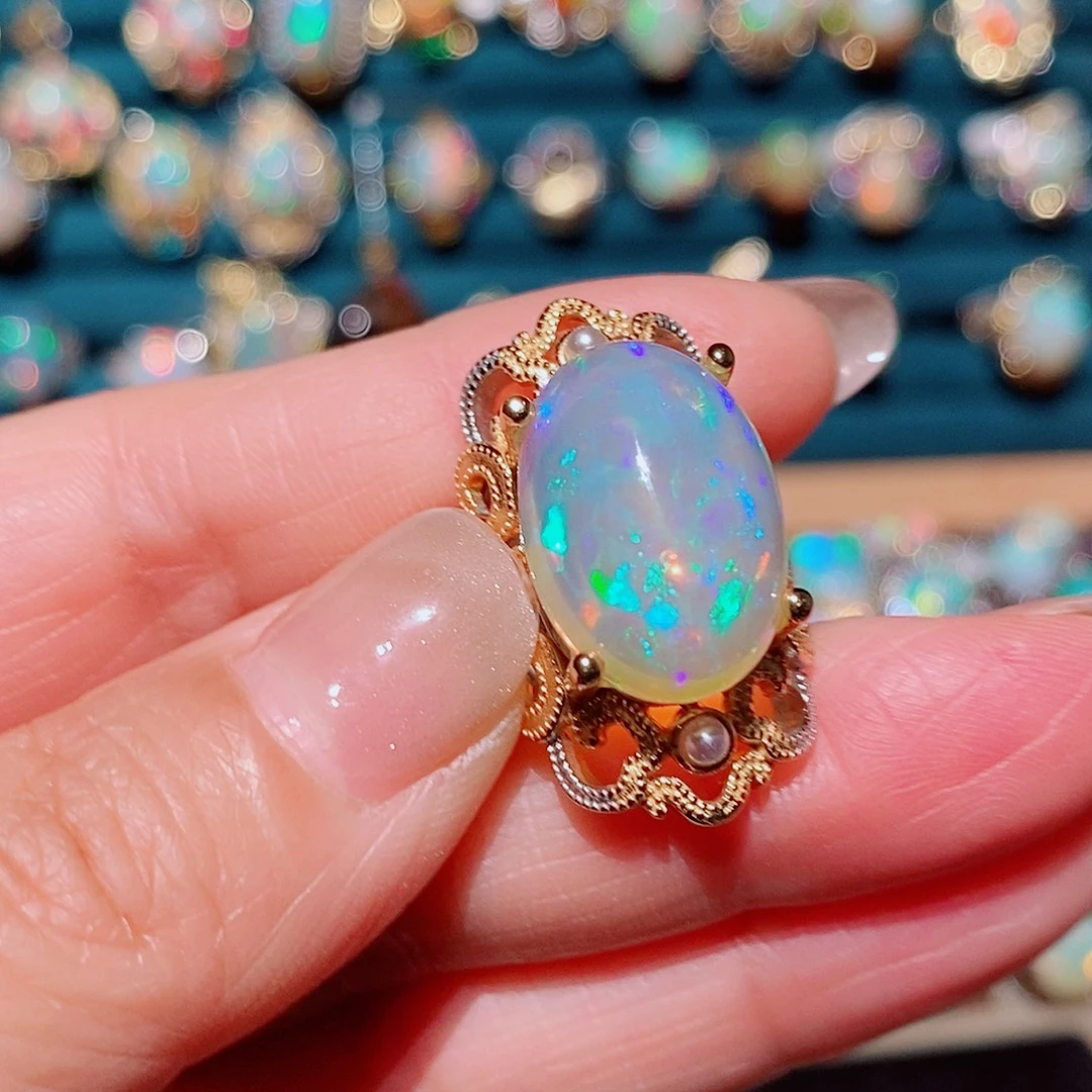 欧泊银S925镶嵌戒指