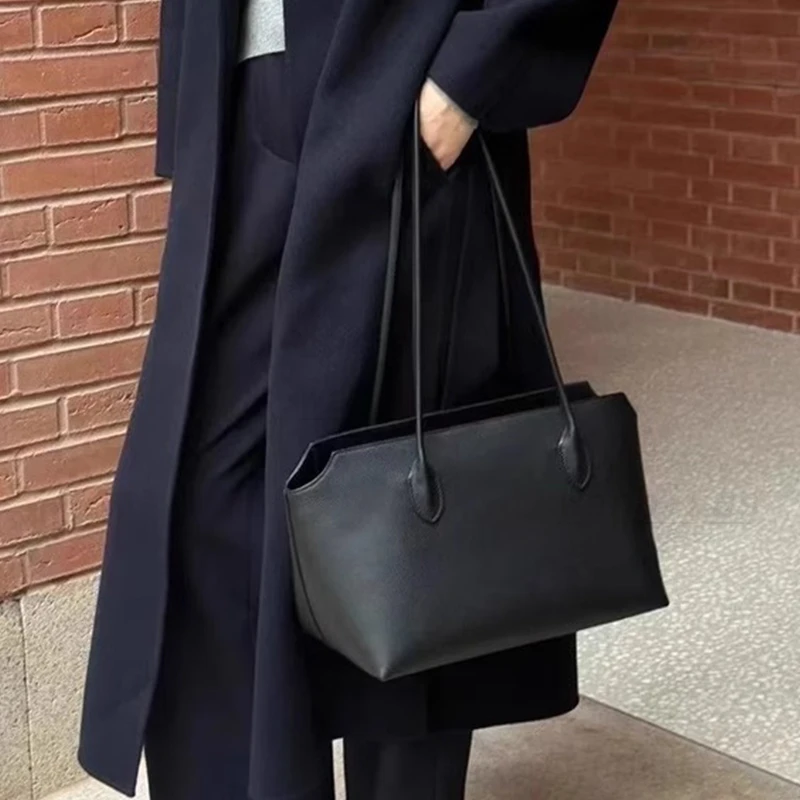 小众包包真皮包极简风单肩包高级感通勤托特包tote包大容量手提包