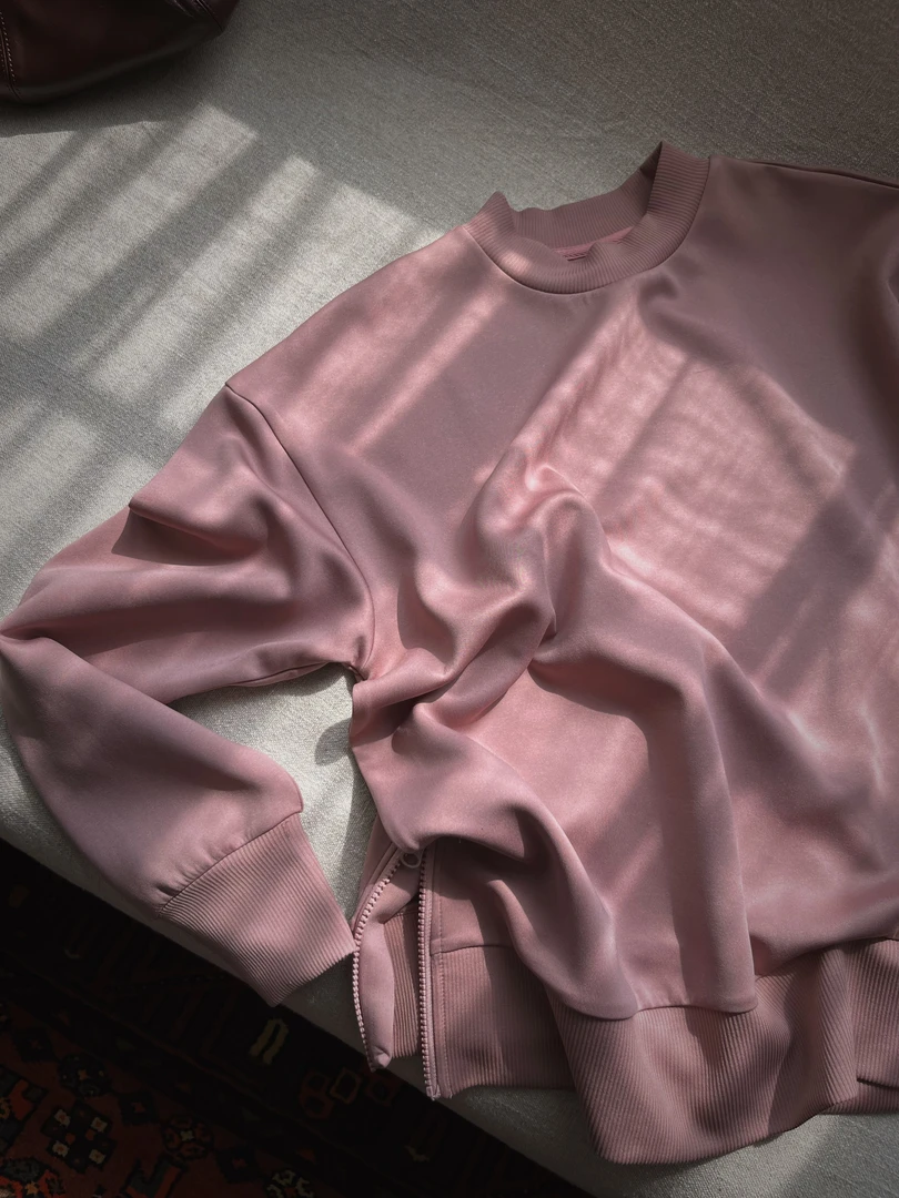 【阿黛】法式橡皮红松软卫衣套装