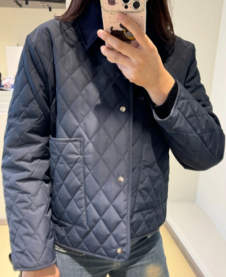 【嘉鹅专属】L*P经典绵羊毛领菱形格棉服