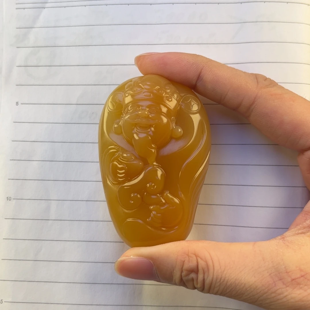 徐***上未镶嵌黄蜡石吊坠石英质玉