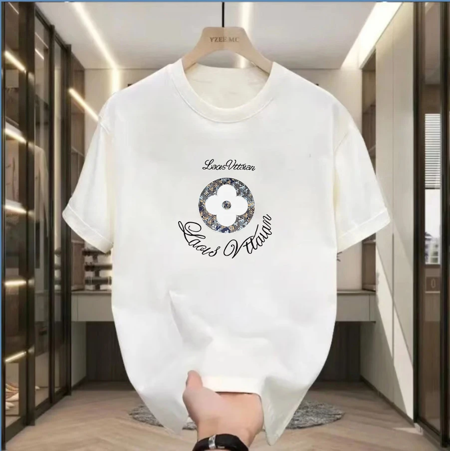 （阿豪）新款夏季T恤男士圆领短袖薄款透气休闲百搭时尚印花款