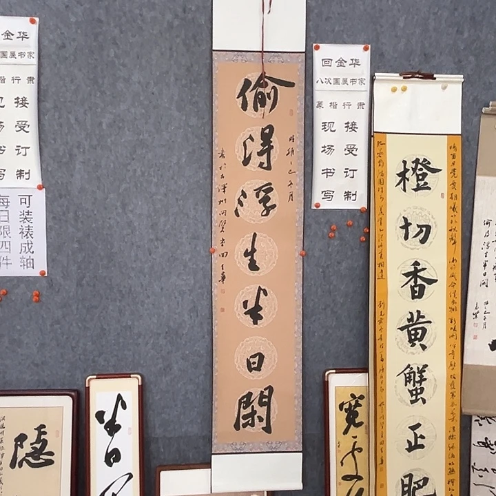 书法回金华老师偷得浮生175×32