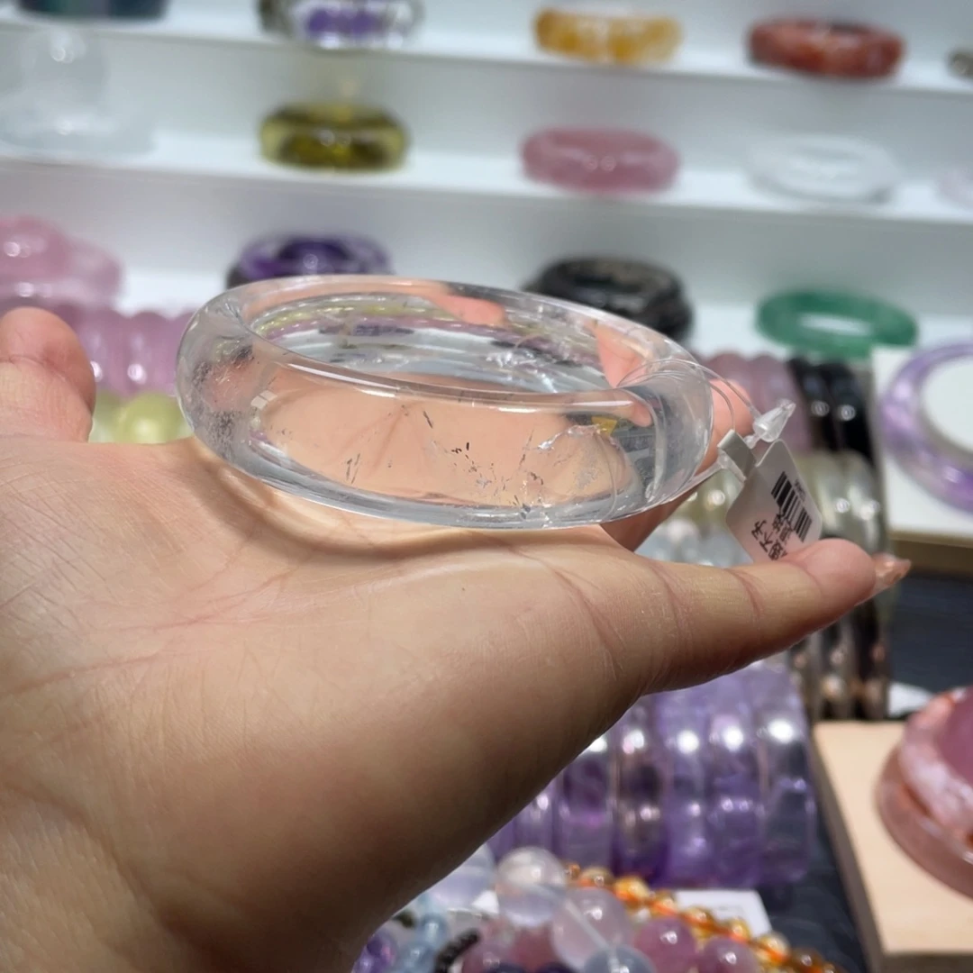 水晶手镯56圈口12号未镶嵌