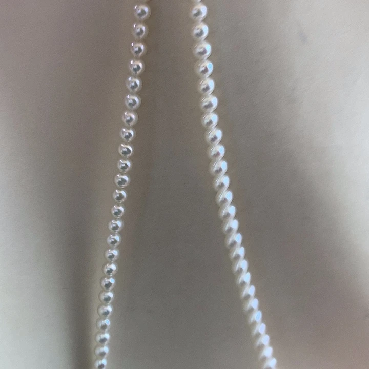 淡水珍珠银S925镶嵌颈饰3.5-4mm