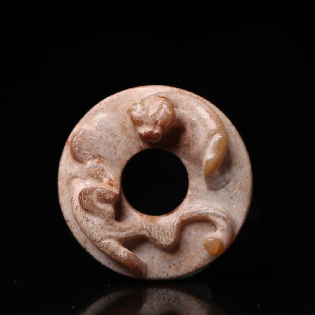 明代和田玉龙纹系壁-NX