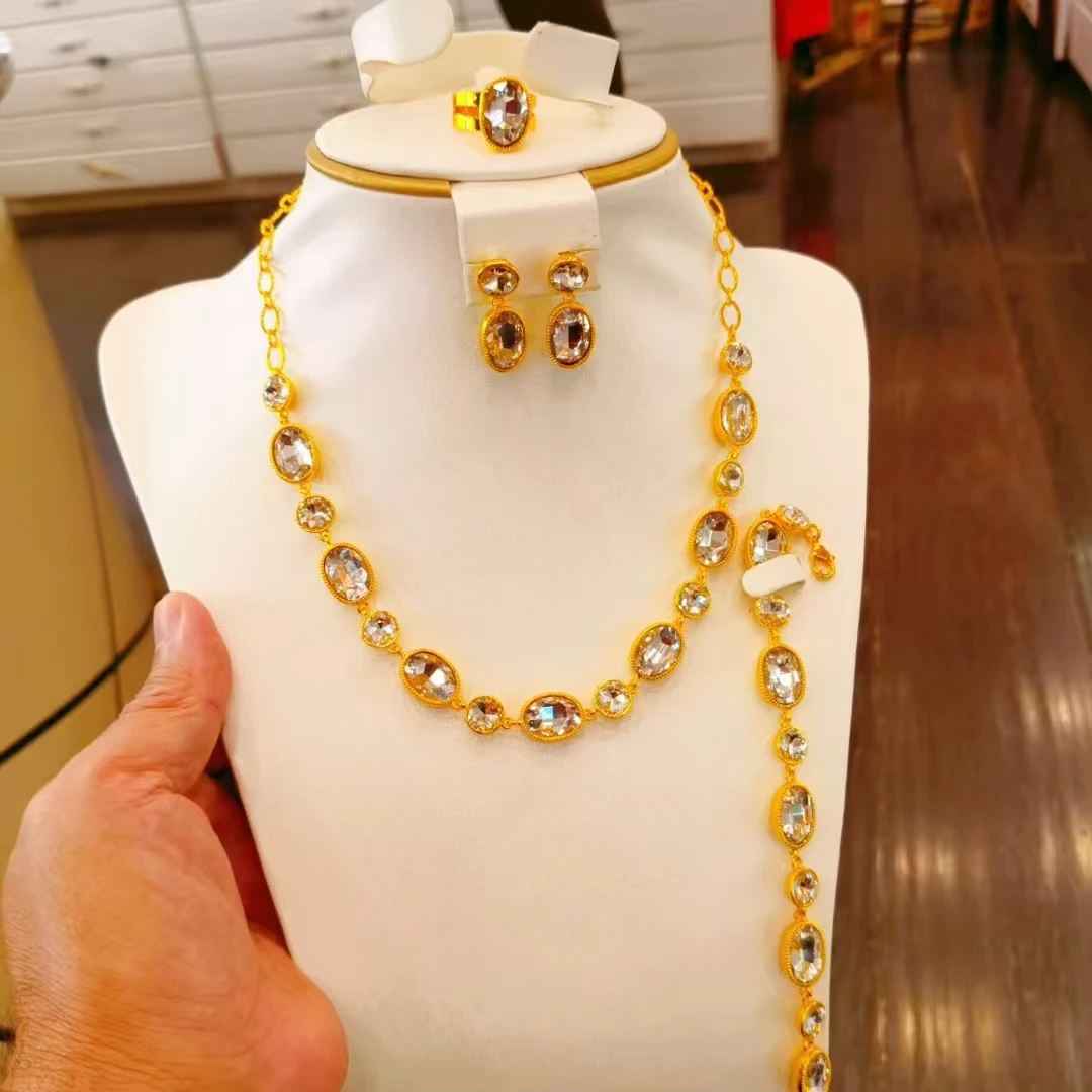 铜合金项链 جىڭ سۇئارسكى كۆز珠宝链条手工镶嵌女