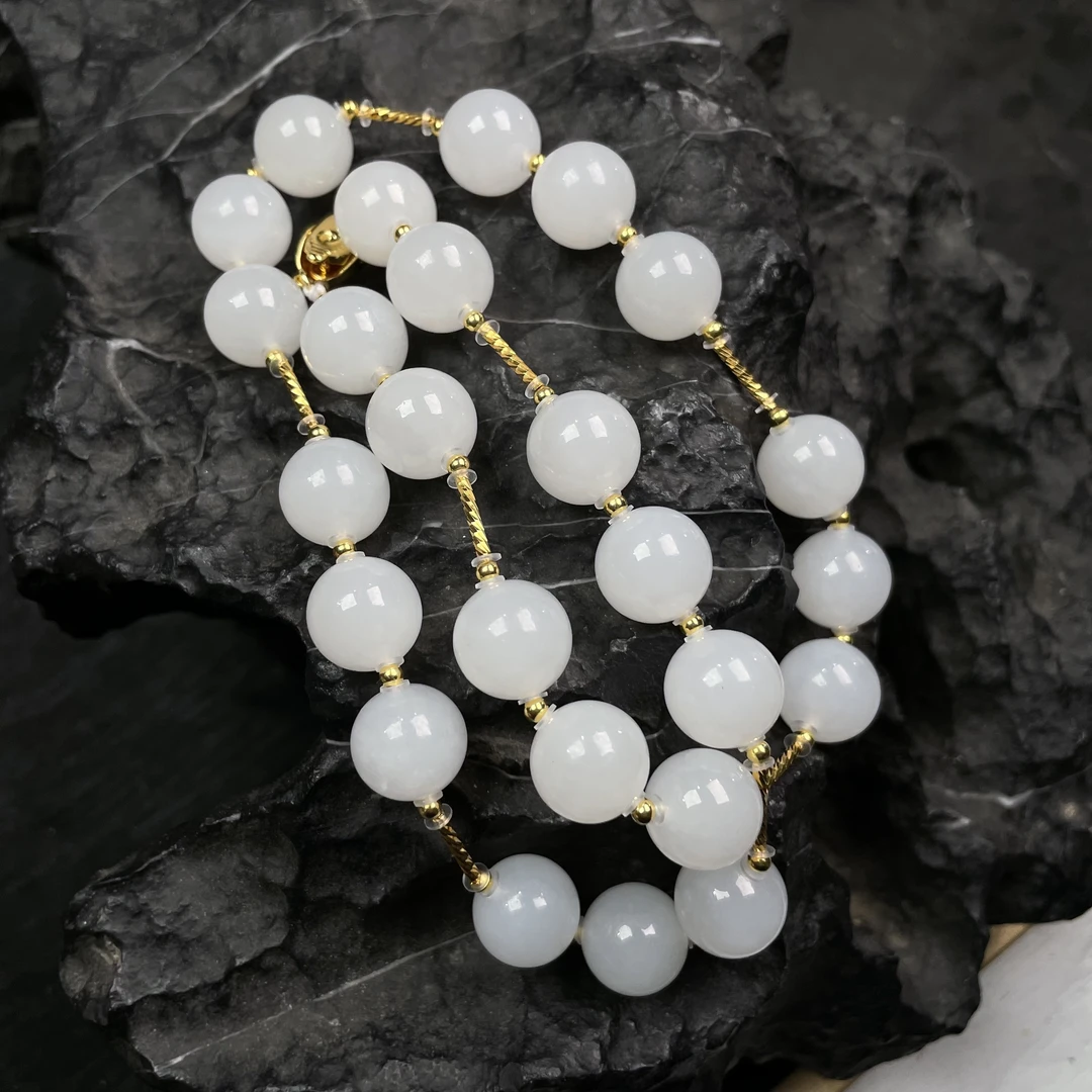 【月华如练】一级白和田玉白玉项链 KT25060234