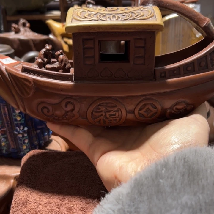 紫砂茶壶紫砂壶收藏起来了！