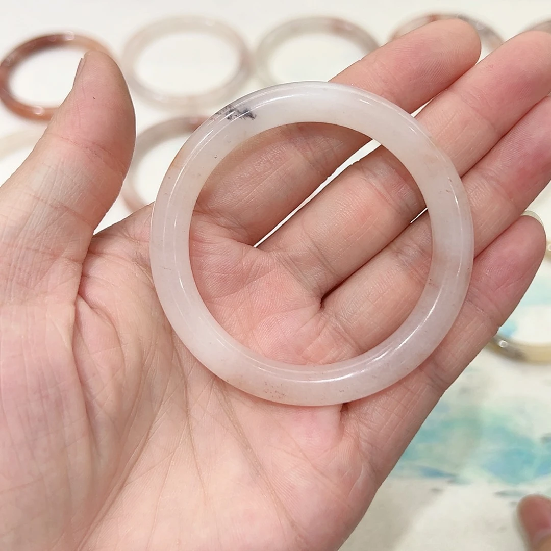 石英质玉（金丝玉）手镯未镶嵌圈口54.2