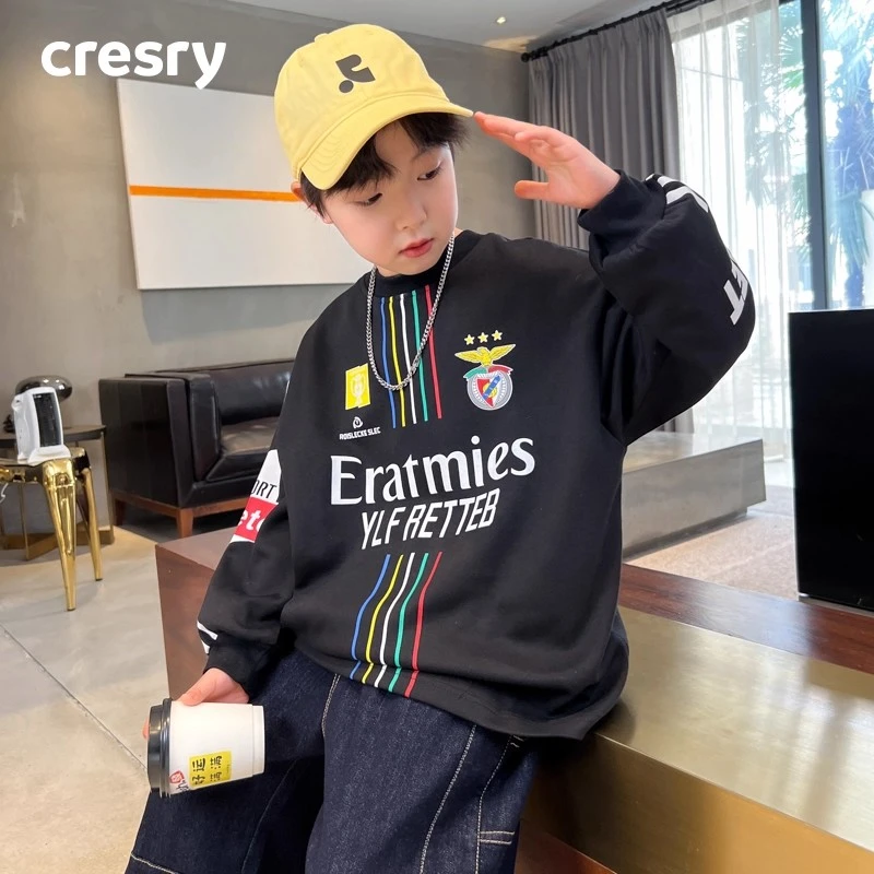 2025新款中大儿童秋装打底衫上衣男童机车卫衣儿童春秋款衣服潮