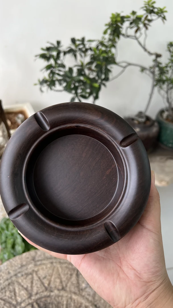 黑檀中式创意实木烟灰缸无漆无蜡天然环保家用礼品