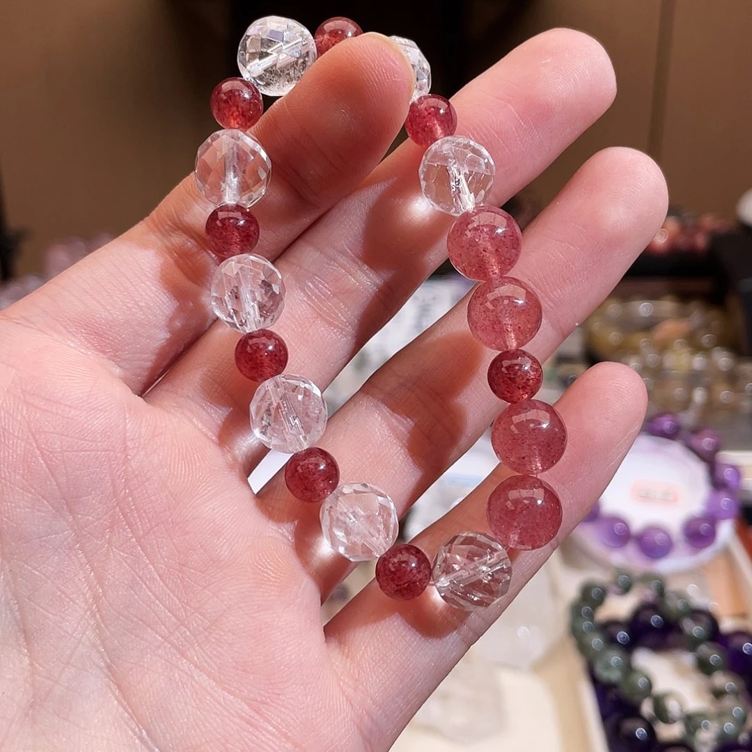 手串未镶嵌水晶草莓晶设计款10m