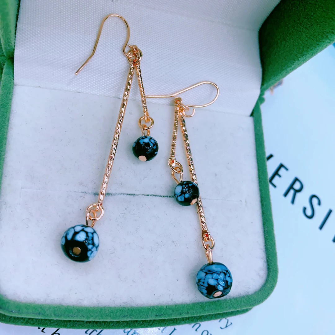 合金玻璃耳饰   jing koz munjah 耳环 bak qiraylik