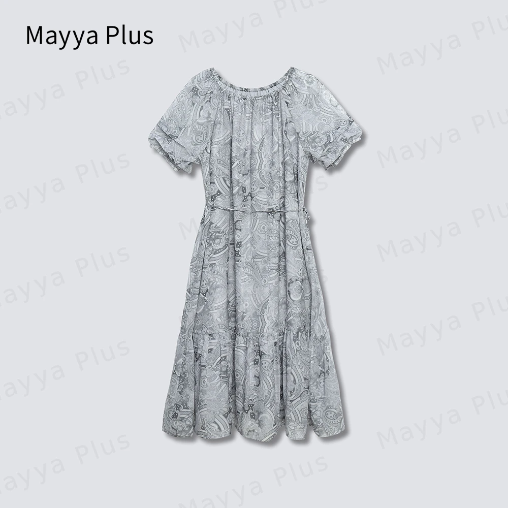 【月夜情人】Mayya Plus原创麦芽定制气质显瘦休闲款连衣裙32328689