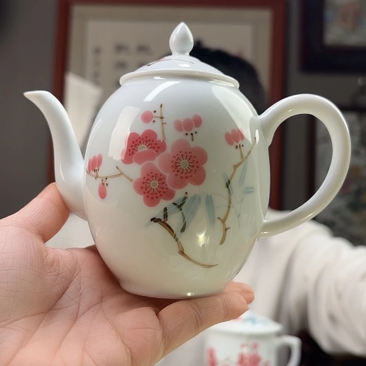 7501翠竹红梅龙弹壶