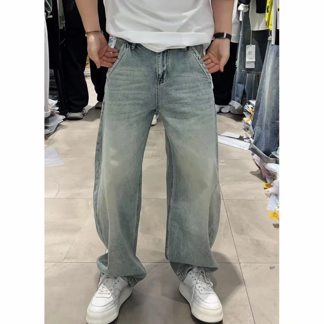 春季水洗百搭直筒牛仔裤26235