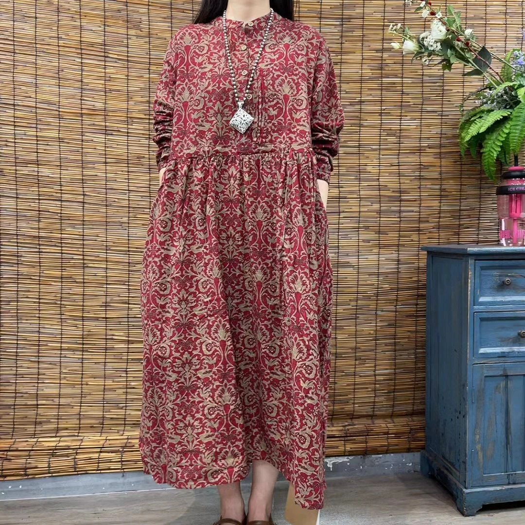 5862新款秋季洋气时尚减龄气质优雅连衣裙QZ