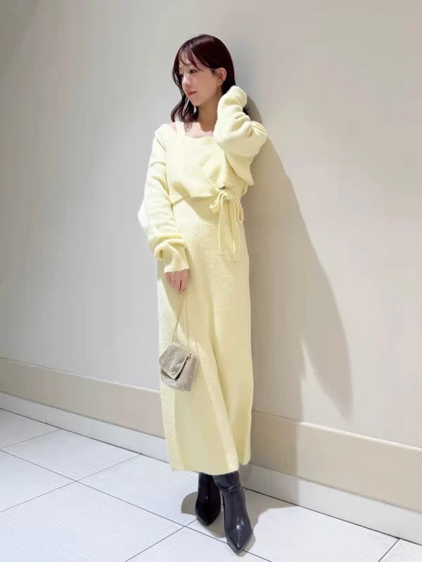【新品】娇俏可人 25春 纯原姐妹家开衫+连衣裙针织两件套装