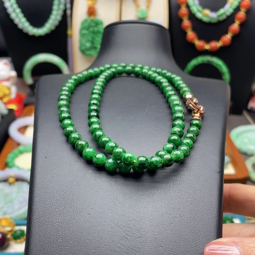 翡翠未镶嵌颈饰翡翠项链