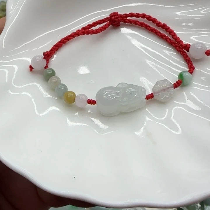 翡翠未镶嵌手链貔貅手绳
